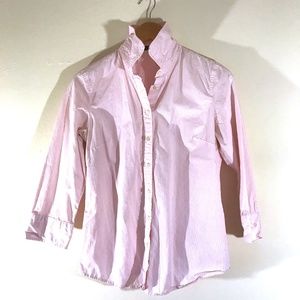 J.Crew Pink Striped Oxford